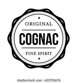 Cognac vintage stamp vector