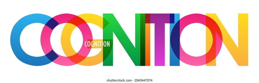 COGNITION colorful vector typography banner on white background