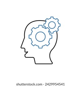 cognition concept line icon. Simple element illustration.cognition concept outline symbol design.