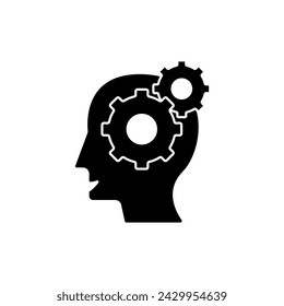 Icono de línea de concepto cognitivo. Ilustración de elemento simple. Concepto cognitivo diseño de símbolo de esquema.
