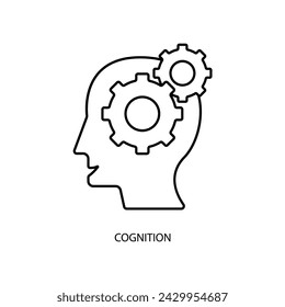 cognition concept line icon. Simple element illustration.cognition concept outline symbol design.