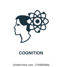 Cognition icon. Creative simple design from artificial intelligence icons collection. Filled cognition icon for infographics and banner