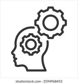 Cognition Outline Icon Vector Illustration