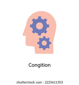 Cognition vector Flat  Icons. Simple stock illustration