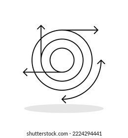 Cognitive adaptility icon in trendy flat style. Flexibility symbol for your web site design, logo, app, UI Vector EPS 10.