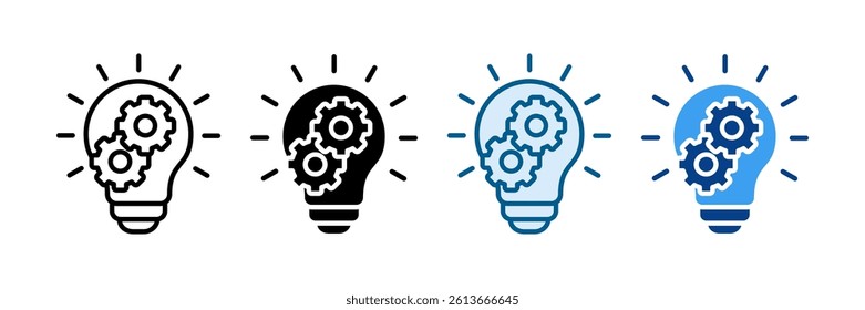 Cognitive Beam Icon Set Multiple Style Collection