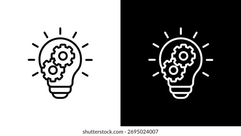 Diseño de conjunto de iconos blanco de haz cognitivo