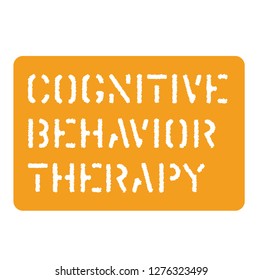 cognitive behavior sign on white background