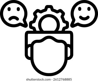 Cognitive Behavioral Icon Outline Vector Illustration