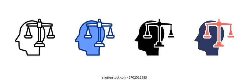 Ícone de polarização cognitiva define várias coleções de estilos