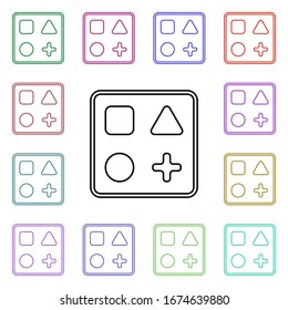 Cognitive box line multi color style icon. Simple thin line, outline vector of toys icons for ui and ux, website or mobile application