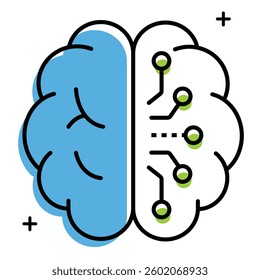 Cognitive Computing and Knowledge Engineering Vector Icon design