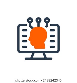 Cognitive Computing Vector Icon Illustration
