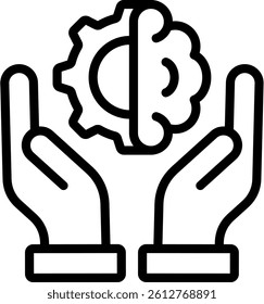 Cognitive Control Icon Outline Vector Illustration