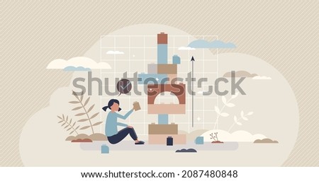 Cognitive development as motor skills growth in childhood tiny person concept. Play process for kids as thinking and knowledge gain or practice tasks experience vector illustration. Sensory practice.