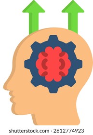 Cognitive Enhancement Icon Flat Vector Illustration