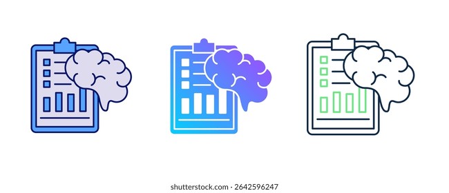 Cognitive Evaluation icon represented by Cognitive Evaluation icon Blue, Dualline, Dualtone style.