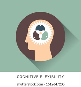 Cognitive Flexibility Icon Concept With Human Head