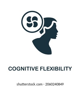 Cognitive Flexibility icon. Monochrome sign from cognitive skills collection. Creative Cognitive Flexibility icon illustration for web design, infographics and more