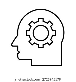 Cognitive Flow Outline Icon Vector Illustration