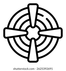 Cognitive focus icon outline vector. Human development. Brain sensory