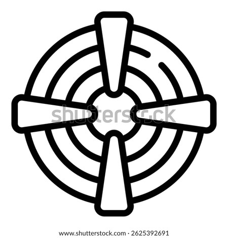 Cognitive focus icon outline vector. Human development. Brain sensory
