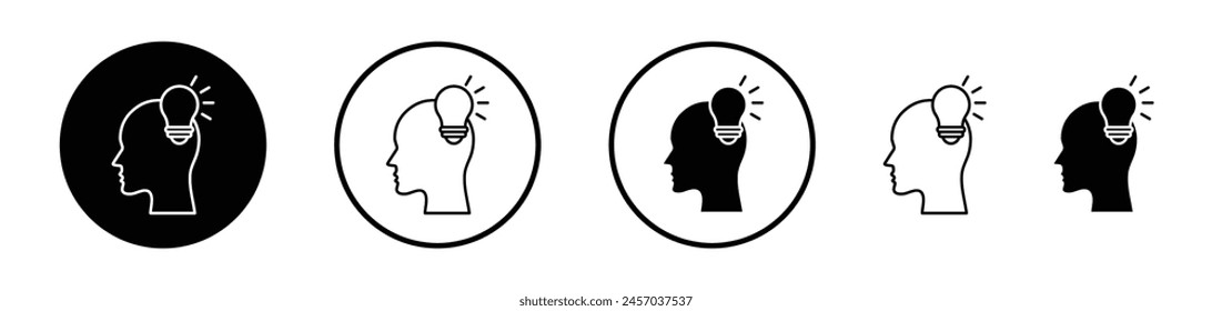 Cognitive Functions and Human Thought Process Vector Icon Set