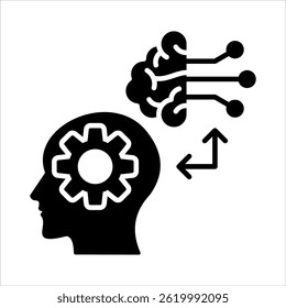 Ícone De Glifo Cognitivo. Ilustração de vetor simples no plano de fundo branco