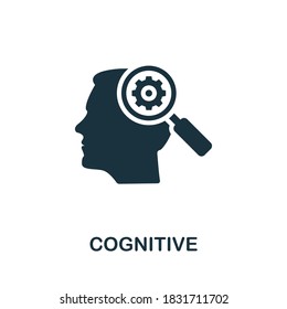 Cognitive icon. Creative element sign from life skills collection. Monochrome Cognitive icon for templates, infographics and more.