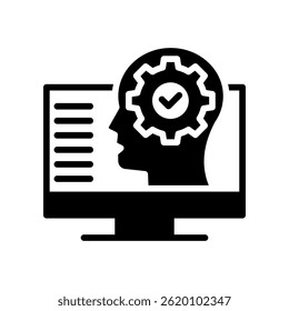 Cognitive Icon Glyph Vector Illustration