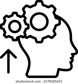 Cognitive Icon Outline Vector Illustration