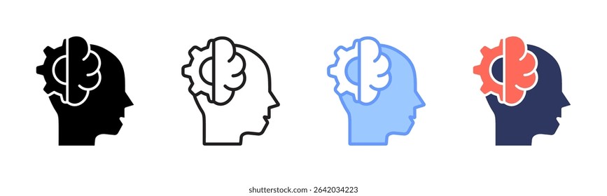 Cognitive icon sheet multiple style collection