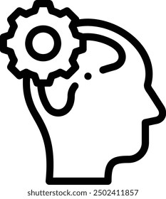 Cognitive icon. Thin Linear Style Design Isolated On White Background
