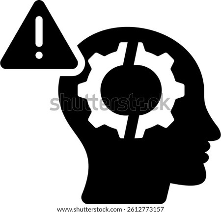 Cognitive Impairment Icon Glyph Vector Illustration