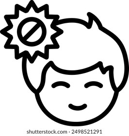 Cognitive impairment Line Vector Icon Design