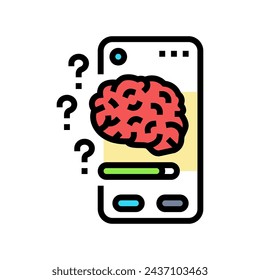cognitive load ux ui design color icon vector. cognitive load ux ui design sign. isolated symbol illustration
