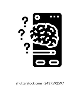 cognitive load ux ui design glyph icon vector. cognitive load ux ui design sign. isolated symbol illustration