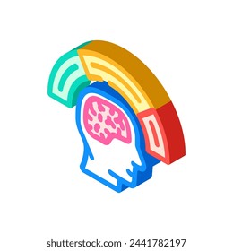 cognitive load ux ui design isometric icon vector. cognitive load ux ui design sign. isolated symbol illustration