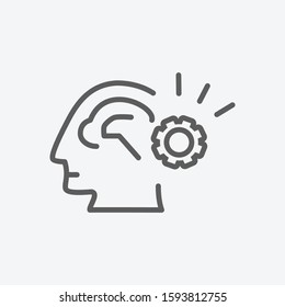 Cognitive process icon line symbol. Isolated vector illustration of icon sign concept for your web site mobile app logo UI design.