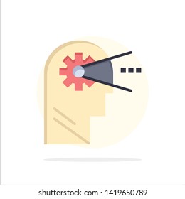 Cognitive, Process, Mind, Head Abstract Circle Background Flat color Icon