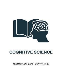 Cognitive Science icon. Monochrome simple Artificial Intelligence icon for templates, web design and infographics