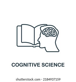 Cognitive Science icon. Monochrome simple Artificial Intelligence icon for templates, web design and infographics