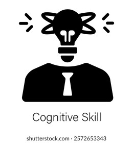 Cognitive skill solid icon is ready for premium download 