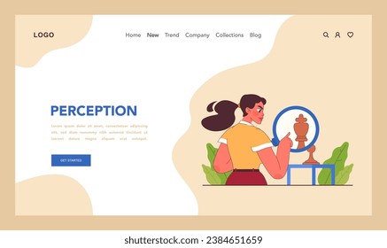 Cognitive skill web banner or landing page. Human cognitive function, ability or capacity to process data. Intellect development. Learning skill, memory and attention span. Flat vector illustration