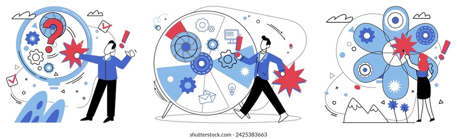 Cognitive skills vector illustration. Cognitive skills are architects designing blueprint for construction intellectual aspirations Exploration is adventure where cognitive skills chart course