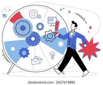 Ilustración vectorial de habilidades cognitivas. La curiosidad es la llama que enciende las aspiraciones del horno, alimentadas por el oxígeno del pensamiento cognitivo El pensamiento artístico es un lienzo donde las habilidades cognitivas pintan pinceladas
