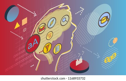Cognitive Thinking - Challenges - Abstract Illustration as EPS 10 File