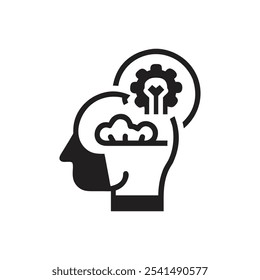 Cognitive thinking icon - on white background