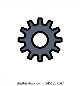 Cogs, Gear, Setting  Flat Color Icon. Vector icon banner Template
