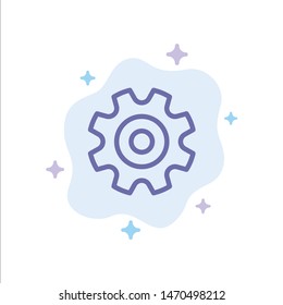 Cogs, Gear, Setting, Wheel Blue Icon on Abstract Cloud Background. Vector Icon Template background